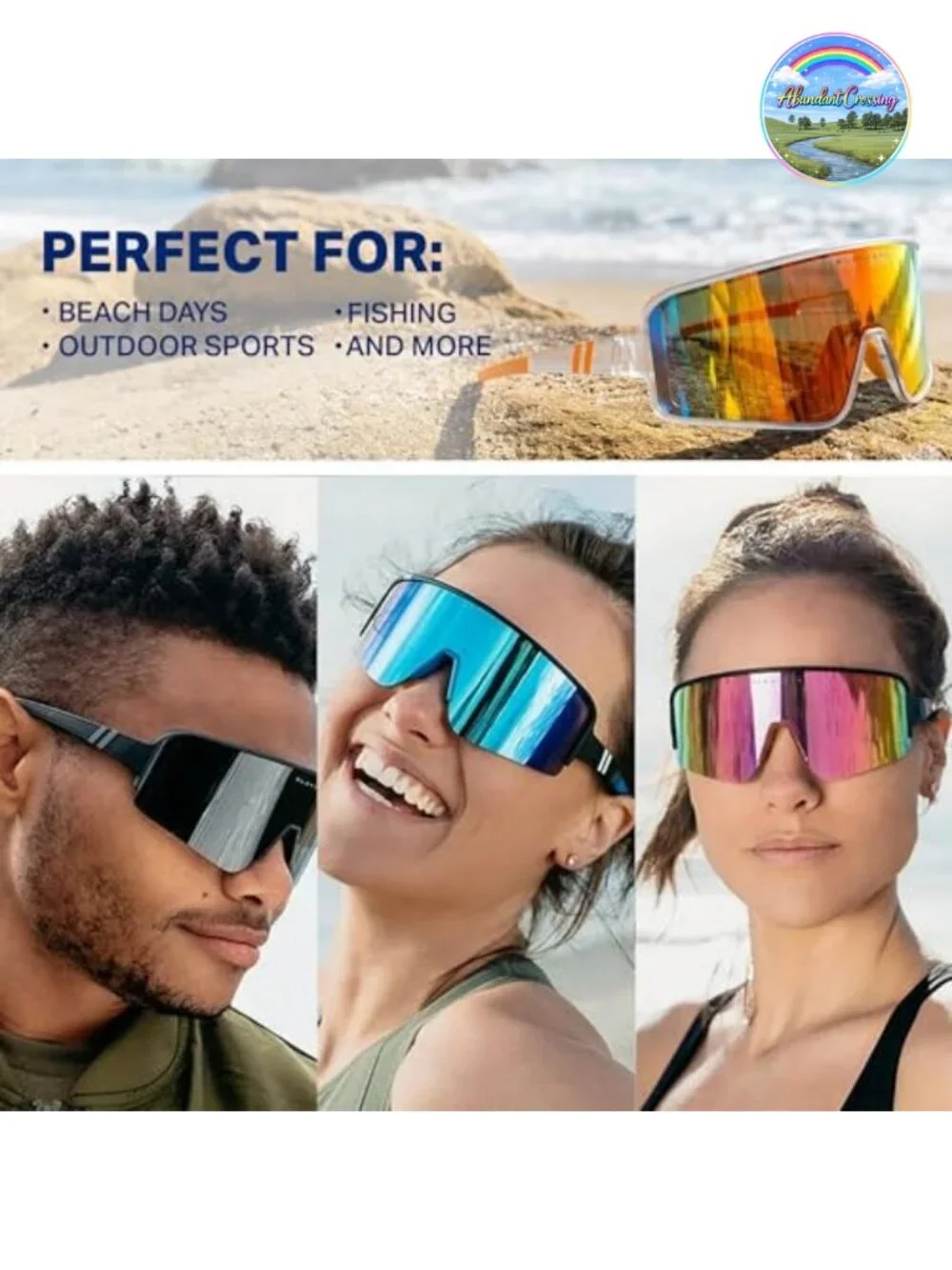 Polarized Wraparound Sunglasses 100% UV Protection TR90 Frame Unisex